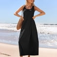 thumbnail image 4 of Liquidation d'Économies d'Été! Robe Courte Décontractée Sans Manches pour Femme, Été Printemps, Col Rond, Débardeur Ample, Robe Courte de Plage, Tendance pour Vacances, Plage Ou Événements Décontractés Liquidation Ventes Aujourd'hui Aubaines Prime, 4 of 9