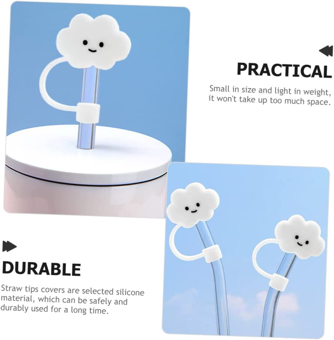 Cute silicone cloud straw covers from @ ❤️ #thecutest #fyp #fy #