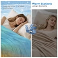thumbnail image 2 of Bird Line Abstract Cooling Blanket, Lightweight Breathable Summer Throw Blanket with Double Sided Cold Effect, Orange Blue Ombre Silhouette Picnic Beach Blankets Bed Sheet for Hot Sleepers 40"x60", 2 of 8