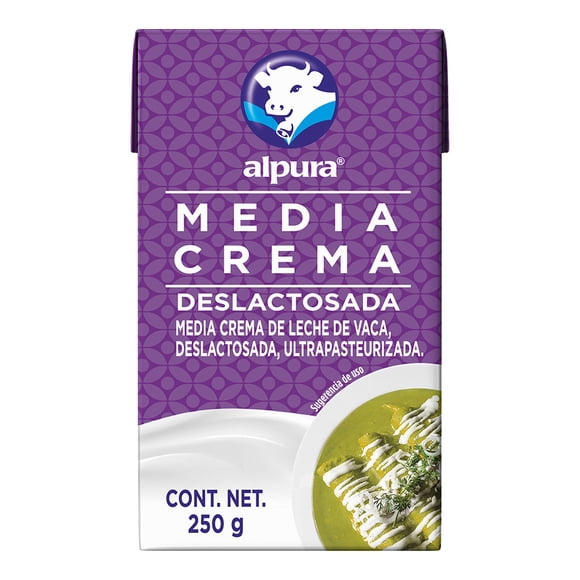 Media crema Alpura deslactosada 250 g