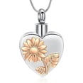 thumbnail image 3 of Hummingbird Urn Necklace for Ashes Sunflower Heart Keepsake Memorial Urn Necklace Cremation Jewelry Ash Pendant Keepsake Jewelry for Women Men Love One, 3 of 7