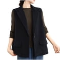 thumbnail image 2 of LOVZFMLL Cardigan pour Femmes Couleur Unie Sans Manches Col Rond Blouse, 2 of 9