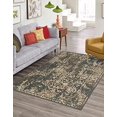 thumbnail image 2 of Unique Loom Tuareg Vintage Distressed Rug 5' x 8' Rectangle Gray/Beige, 2 of 10