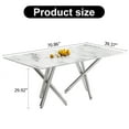 thumbnail image 7 of Sumdeal Modern Marble Dining Table,71''Faux Marble Dining Table,Rectangular Faux Marble Dining Table for 6-8 Person with 0.39''Thick Modern Faux Marble Dining Table, 7 of 7