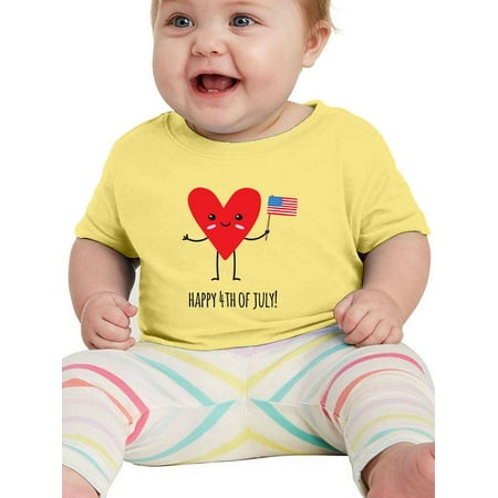 

Happy 4Th Of July Heart T-Shirt Infant -Image by Shutterstock 24 Months
