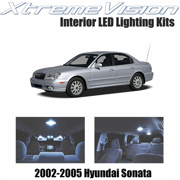 Xtremevision Interior LED for Hyundai Sonata 2002-2005 8 Pieces Cool White Interior LED Kit   Installation Tool