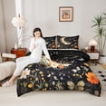 thumbnail image 4 of Homewish Chic Flowers 2pcs Bedding Comforter Set For Teens Boys Girls,Floral Butterflies Twin Comforter Sets,Starry Sky Moon Breathable Bedding Set,Luxury Bedroom Decor,Reversible, 4 of 8