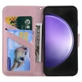 thumbnail image 4 of Decase Wallet Case for Galaxy S23 FE,Cute Cartoon Animal Folio Flip Cover with Card Cash Slots Stand Shockproof Scratch-resistant PU Leather Shell for Samsung Galaxy S23 FE,Rosegold, 4 of 10