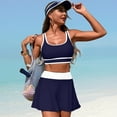 thumbnail image 6 of BOBOGOJP Womens Two Piece Tankini Bathing Suits with Skirt Tummy Control Swimsuits Modest Swimwear 2026 Blue for Size XL, 6 of 9