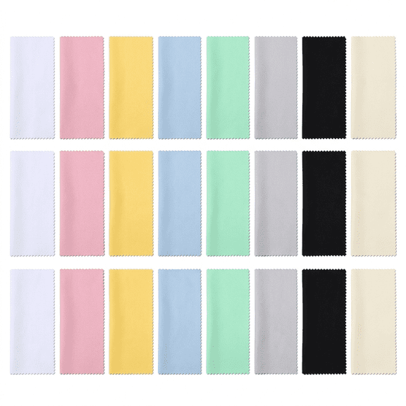 MoHern Microfiber Cleaning Cloth 24 Pack Light 15x15CM Glasses Cleaner Lint Free Eyeglass Cloth And Washable Suede Microfiber Lens Wipes for Eyeglasses Camera Lenses Screens