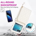 thumbnail image 3 of TECH CIRCLE for Moto Razr Plus/Razr 40 ultra 2023 Case,Wallet Crossbody Cute Case with Card Holder Slot, Zipper Handbag Strap Lanyard Wrist Leather Case for Women Girl Shockproof Bumper Cover, White, 3 of 6