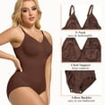 thumbnail image 3 of KIWI RATA Women's Plus Size Low Back Shapewear Bodysuit for Women Tummy Control Body Shaper Spaghetti Strap Camisole, 3 of 6