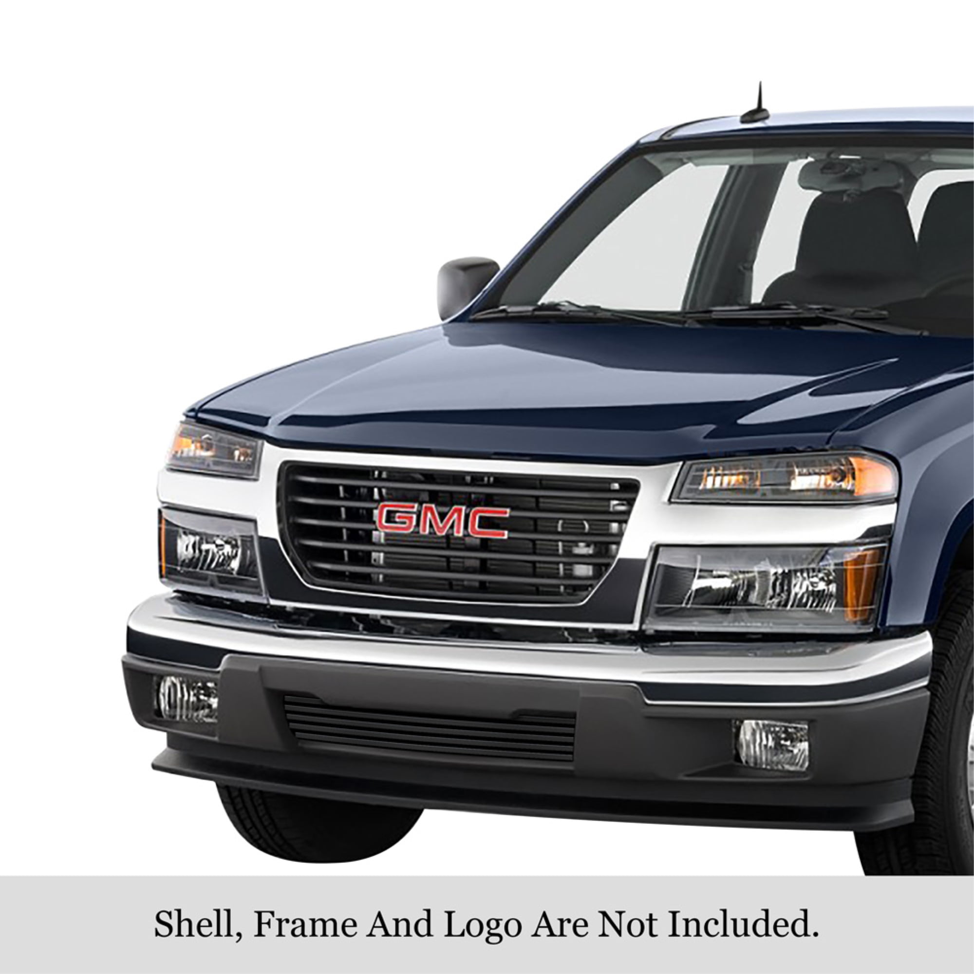 For 2004-2012 GMC Canyon Front New Grille Chrome Shell with Black Insert  Plastic