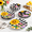 Plaid, variant on Bee Sweet 12-piece Dinnerware Set Fldesign