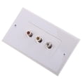 thumbnail image 2 of Placa De Pared Inserto 3 Acopladores RCA Hembra Rojo/blanco/amarillo Strade Fareast Limited, 2 of 8