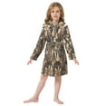 thumbnail image 6 of FORMRS Niños Bathrobe Unisex Hooded Robe Soft Plush Pajamas Sleepwear, Size 4-6T, Metallic Flower, 6 of 7