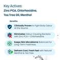 thumbnail image 4 of WildOak Anti-Odor Body Wash | Salicylic Acid, Chlorhexidine & Zinc PCA - Fights odor causing bacteria | Peppermint, Menthol & Probiotics - Refreshes skin & balances microbiome | 25.36 fl oz, 4 of 8