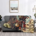 thumbnail image 2 of Naloa Tribal Futuristic Warrior Flannel Fleece Throw Blanket for Bed Couch, Thick Blanket - All Seasons Suitable for Women, Men and Kids-80"x60", 2 of 6
