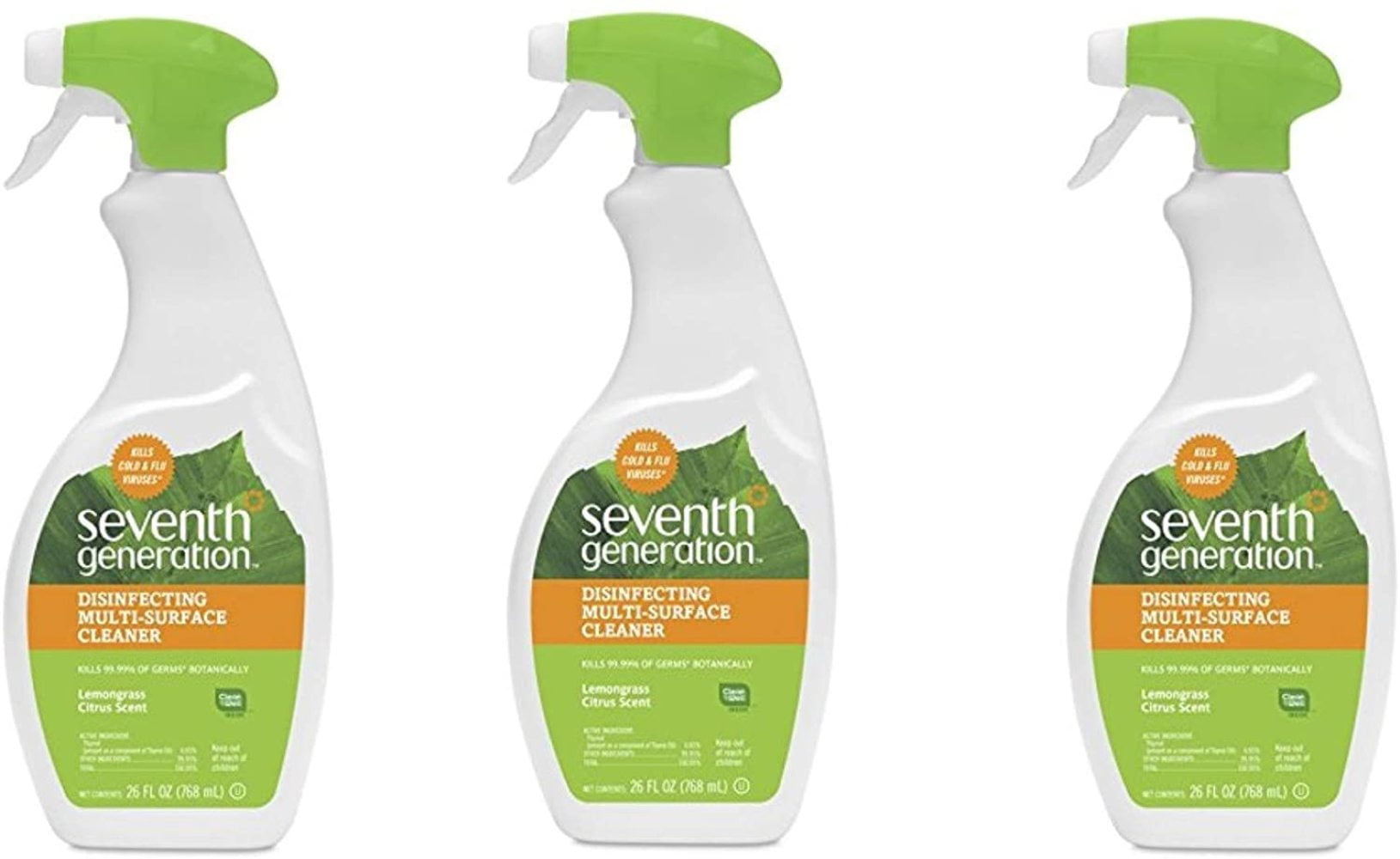 Seventh Generation Disinfecting MultiSurface Cleaner Lemongrass Citrus
