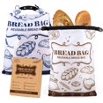 thumbnail image 1 of Sacs à Pain Fafa, 2 Sacs à Pain pour Pain Maison, Sac de Rangement Réutilisable pour Pain au Levain avec Fermeture Éclair, Grand Contenant pour Conserver le Pain Frais, 1 of 4
