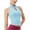 Sky Blue, variant on XFLWAM Workout Tank Tops for Women Mandarin Collar Slim Fitted Yoga Top Sleeveless Gym Shirt Running Athletic Tanks