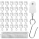 thumbnail image 1 of 30 Pcs Curtain Gliders with Hooks for Curtain Tracks Carrier Rollers and Hooks for Curtain Rails, 1 of 3