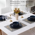 thumbnail image 4 of Vesteel Dinnerware Sets for 4, 12-Piece Stoneware Dish and Bowls Set, Handmade Reactive Glaze Coupe Plates Set for Family, Chip & Scratch Resistant - Ocean Blue, 4 of 10