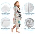 thumbnail image 7 of Dogs with Party Hats and Flowers Hooded Bath Towel，50"x30" for Ages 3 To 12 Kids, Quick Dry Lightweight Soft Microfiber Hood Beach Towel Cover Up for Kids, 7 of 7