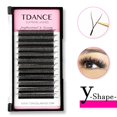 thumbnail image 1 of TDANCE 8-15MIX YY Forma Tejido a mano Premium Visón Luz suave Extensión de pestañas naturales Maquillaje Malla Red Cruz Pestañas postizas Dengxun unisex, 1 of 1