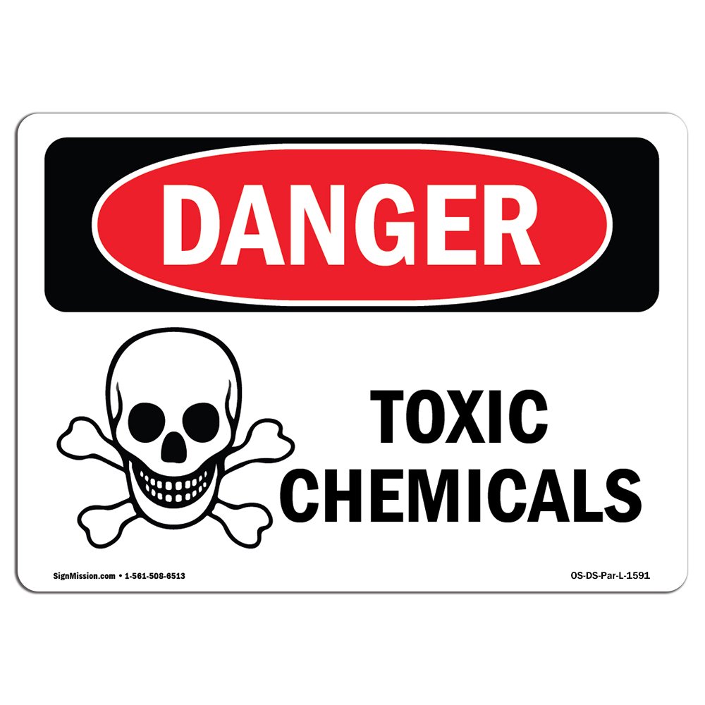 OSHA Danger Sign Toxic Chemicals Decal Protect Your Business