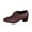 Wine, variant on Wensltd Black Dressy Shoe for Women Chunky Heel Solid Color Round Toe Versatile Shoes for All Season Office Work