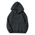thumbnail image 5 of SHTXOZHI Warm Hooded Sweatshirt for Kids Girls Long Sleeve Solid Color Pullover Casual Outdoor Winter Tops with Pocket, 5 of 8