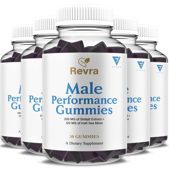 (5 Pack) Revra Male Performance Gummies, Revra Daily Energy and Overall Health Support (5 Month Formula)