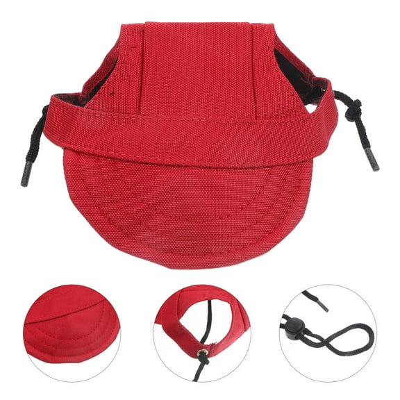 Topbathy Red Oxford Cloth Pet Baseball Hat Comfortable Dog Cap for Everyday Outdoor Use