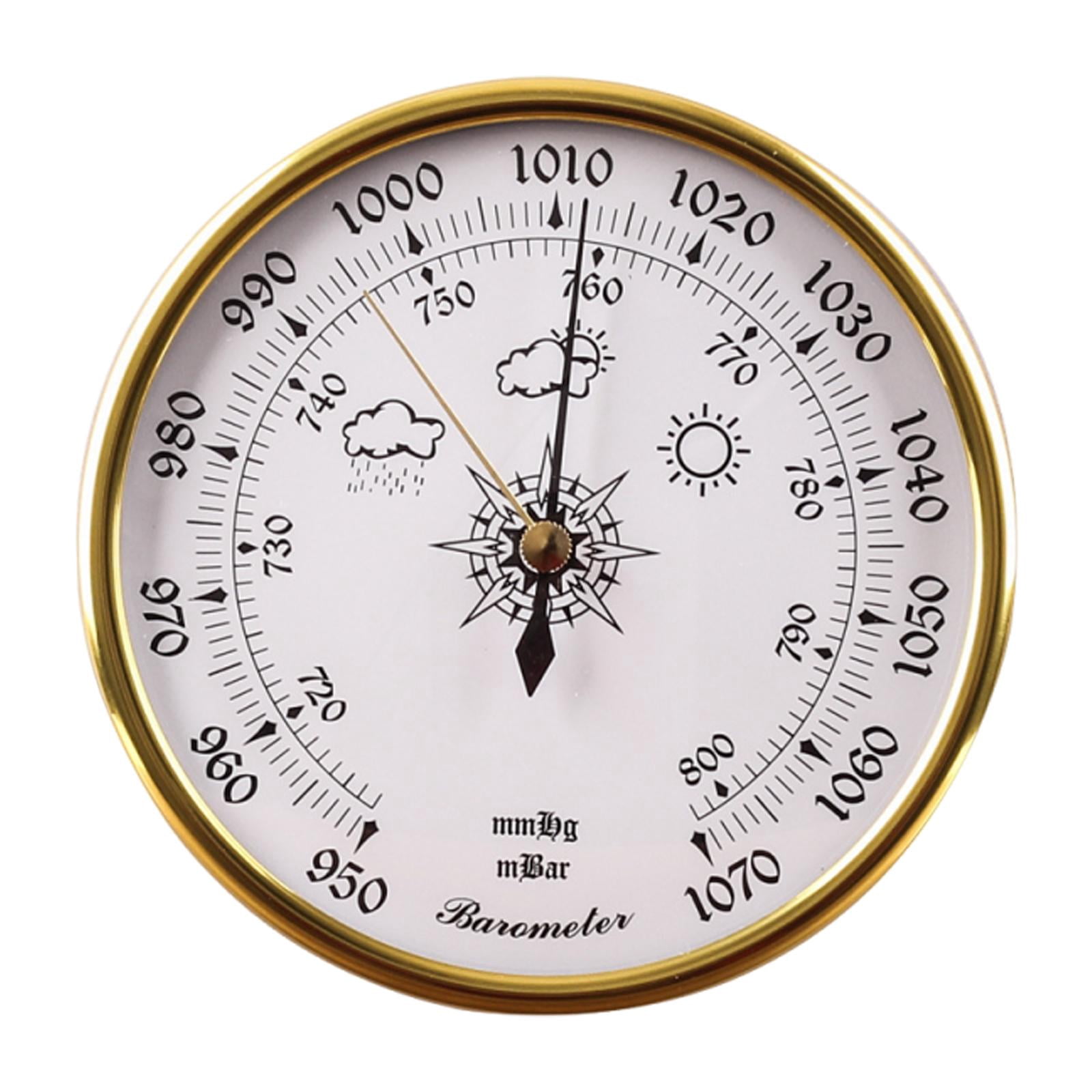 QccHieUs Barometer Air Pressure Tool 950~1070 Hpa Accessories for Offices Boat Hotels White Face