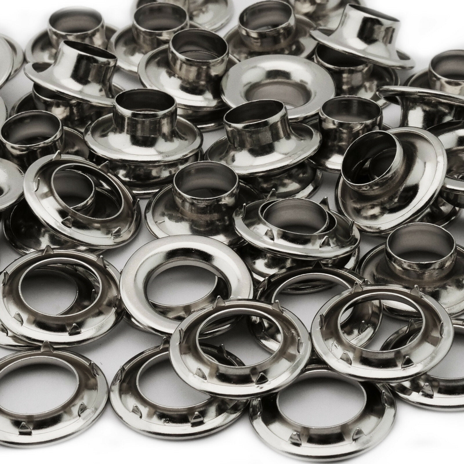 144 Sets C.S Size 6 Osborne Nickel Plated Grommets & Spur Washers #N2-6 