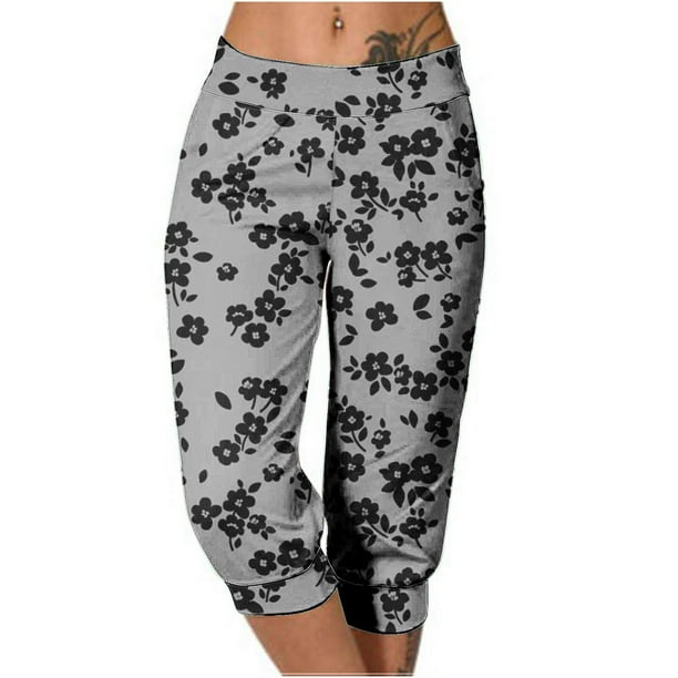 Pantalones Largos Sueltos Casuales de Mujer con Corbata Elástica en la Cintura Y Bolsillos para el Uso Diario