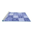 thumbnail image 2 of Ahgly Company Machine Washable Indoor Rectangle Checkered Blue Modern Area Rugs, 8' x 10', 2 of 4
