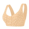 thumbnail image 2 of 2026 Daisy Bras for Older Women Front Closure Wireless Push up Bras Everyday Wirefree Comfortable Sleep Bralettes Brown 38, 2 of 6