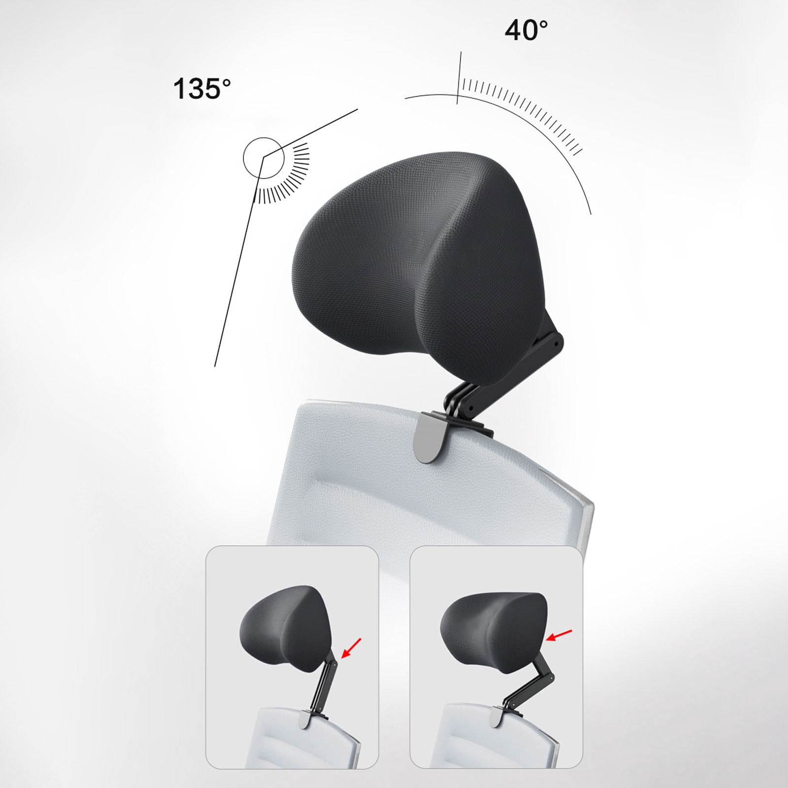 Headrest Attachment For Chair Attachable Chair Head Rest Desk Chair Neck Support Elastic Sponge Head Pillow Adjustable Height And Angle Purpose Pillowcase for Wet Hair U Shaped Pregnancy Pillows