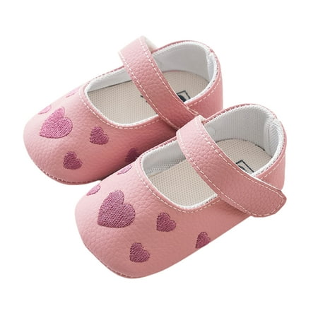 

One opening Toddler Baby Girl Boy First Walking Shoes Anti-Slip Soft Sole Heart/Cartoon Print Shoes Infant Newborn Kids Outdoor Casual Shoes