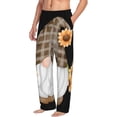 thumbnail image 6 of Sikiie Sunflower Gnomes 4 Mens Pajama Pants Sleep & Lounge Pants, PJ Bottoms With elastic waistb and Pockets Large, 6 of 6