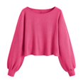 thumbnail image 6 of CHEEREAM Girls Long Sleeve Tee Shirts Spring Summer Trendy Clothes Casual Loose Crewneck Ribbed Blouse Tunic Tops Size 5-13 Years, 6 of 6