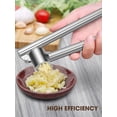 thumbnail image 3 of Garlic Press, Stainless Steel Mincer Crusher & Peeler Set - Detachable Design, Easy Squeeze with Extended Handle, Rust Proof, Dishwasher Safe and Easy Clean, 3 of 7