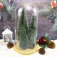 thumbnail image 3 of Set navideño de pinos en miniatura con base de nieve y madera (5 unidades), 3 of 6