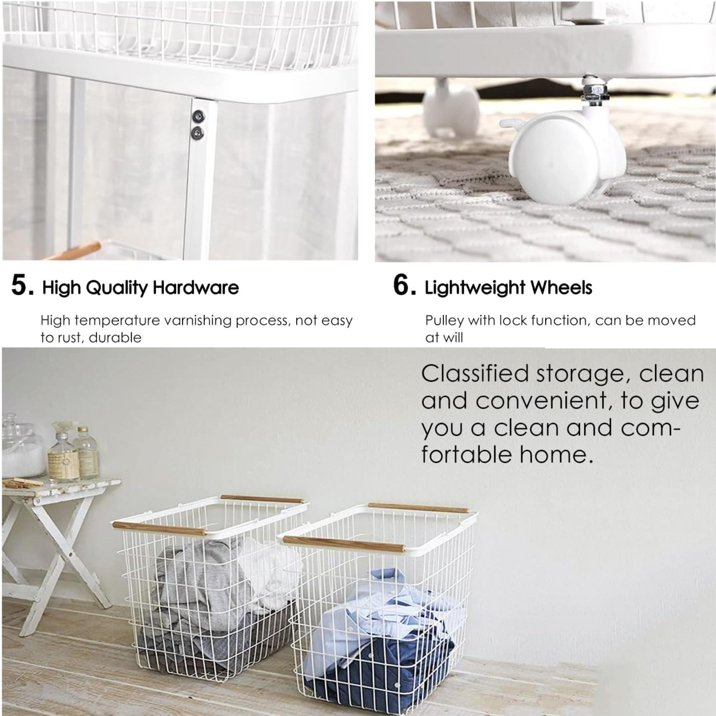 Royal Wire Rolling 2 Tier Basket - Cashmans