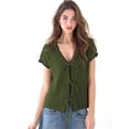 thumbnail image 5 of Women Summer Cable Knit Cardigan Sweater Tie Front V Neck Oversized Knitwear Green L, 5 of 8