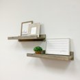 thumbnail image 4 of del Hutson Designs 24 Inch Rustic Luxe Wooden Floating Shelves, Gray, 4 of 6