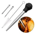 thumbnail image 1 of Tubo de jeringa de de pavo inoxidable con agujas de silicona bombilla para cocinar al Cocina Barbacoa parrilla sabor comida carne negro Macarena Baster de pavo de acero inoxidable, 1 of 8