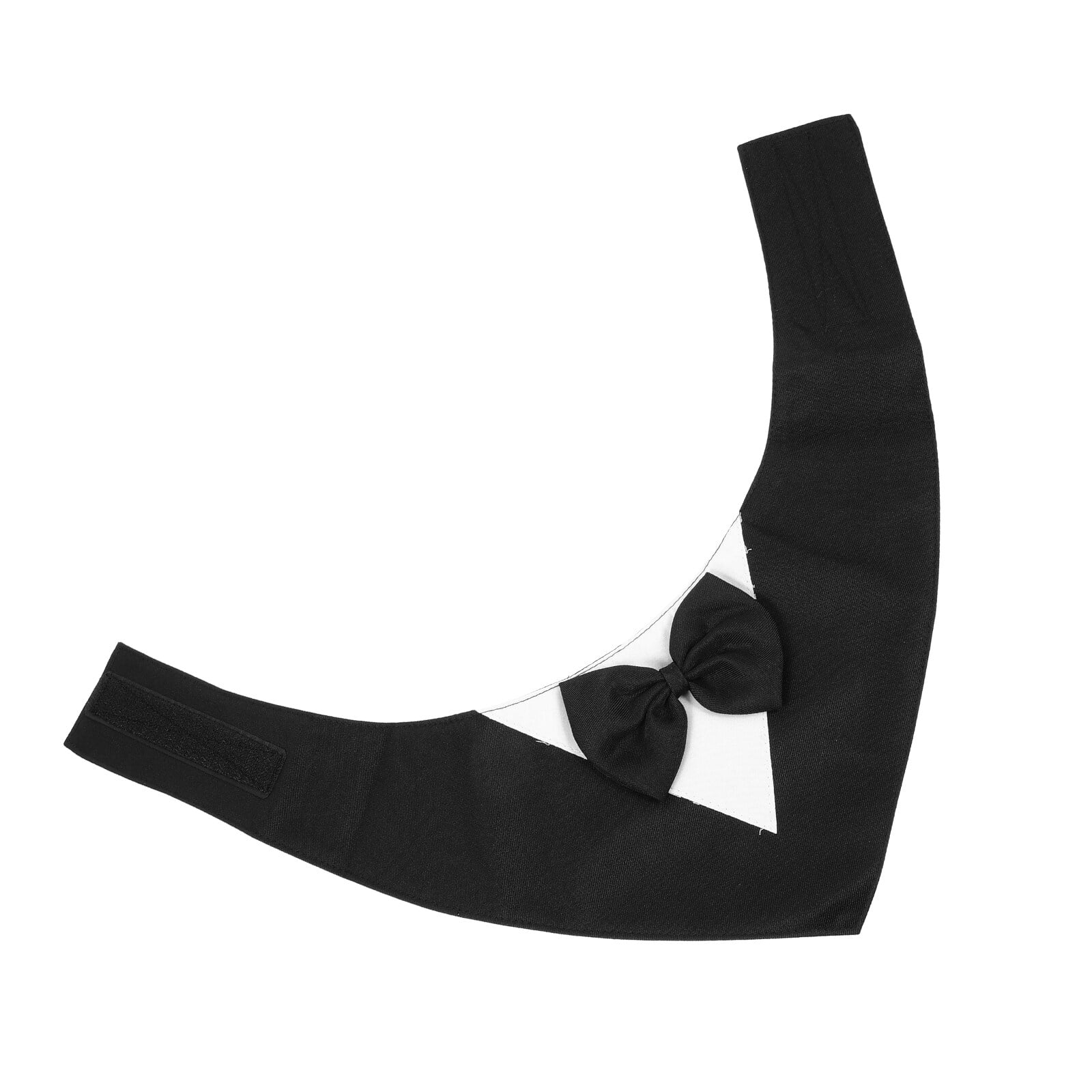 HEANUJJ Dog Party Scarf Black Adjustable Bowtie Collar for Outdoor Events and Photos